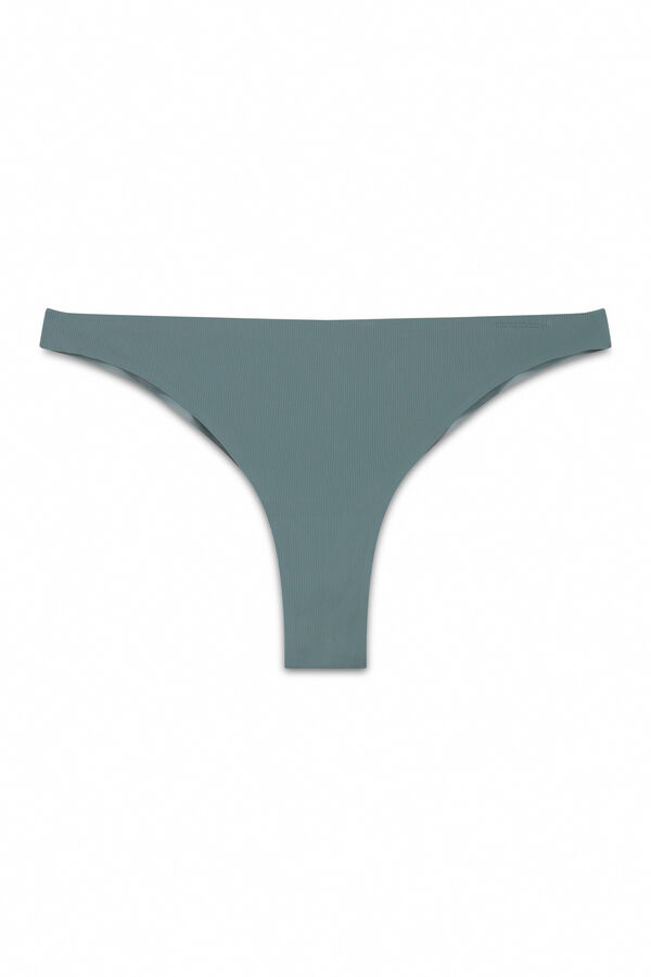 Women'secret Green microfibre and tulle Brazilian panty green