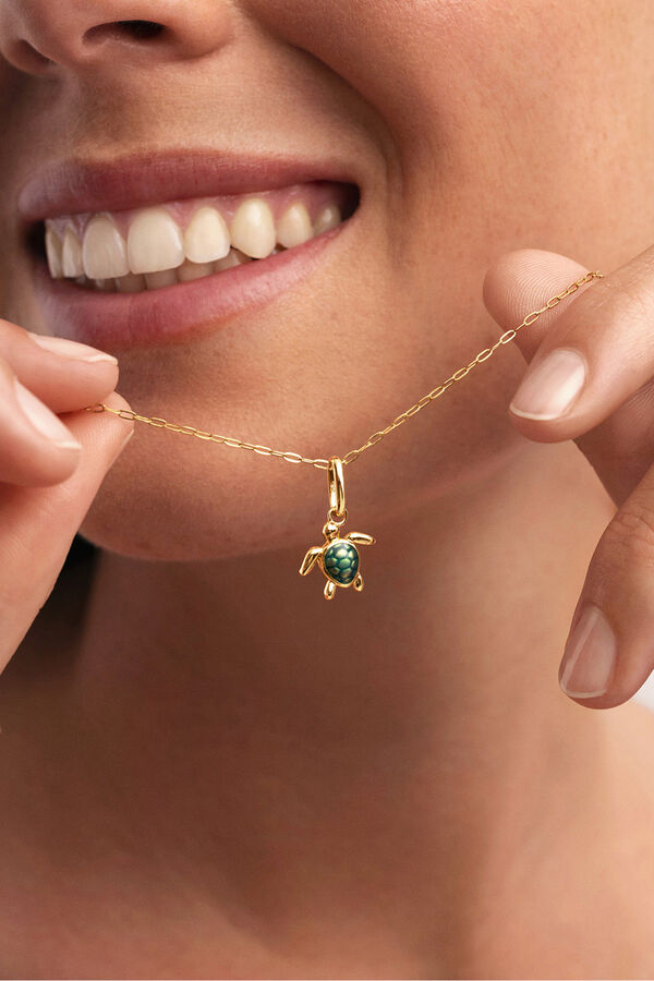 Singularu Charm Tortuga Ba&ntilde;o Oro amarillo