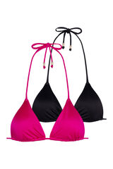 Dorina Top bikini triangular relleno ligero Amnesia fucsia