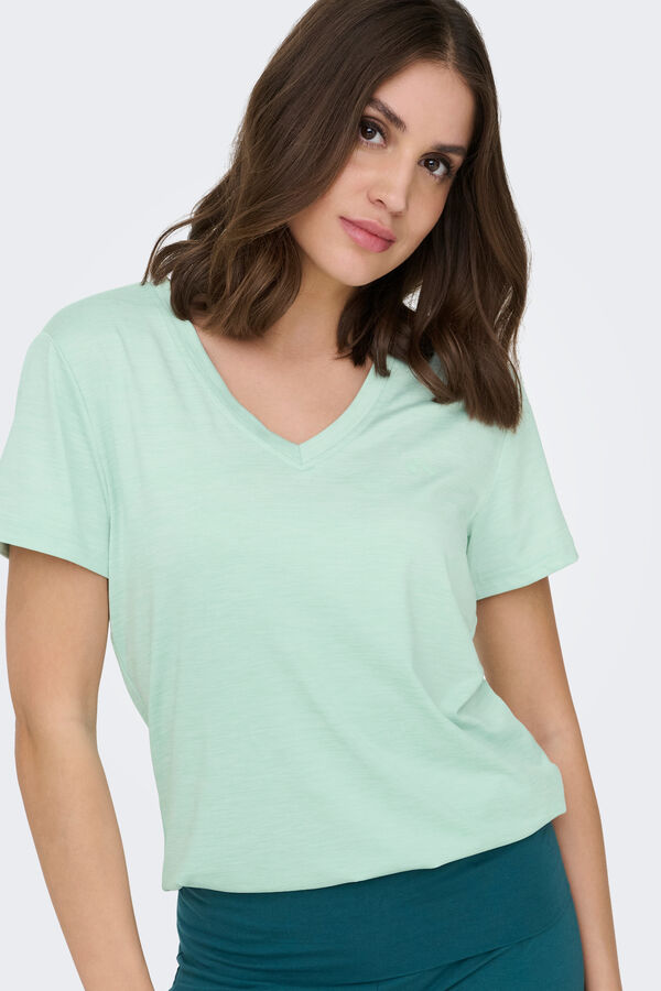 Only Play Camiseta cuello V gris