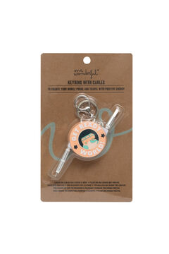 Womensecret Key ring with phone charging cable - Get ready, world! printed