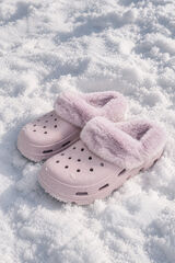HI&BYE Purple platform clog slippers pink