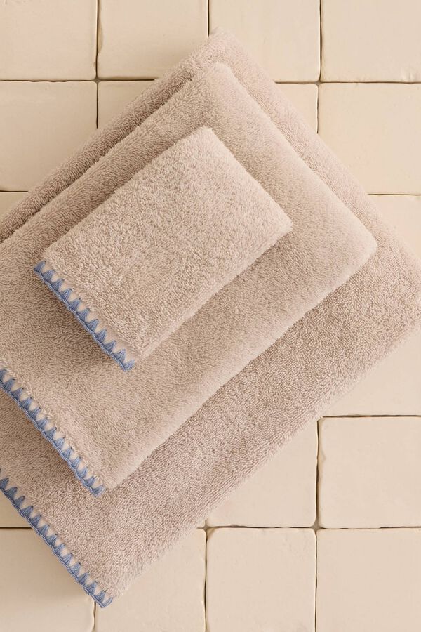 Textura Badetuch mit Ziersteppung Braun