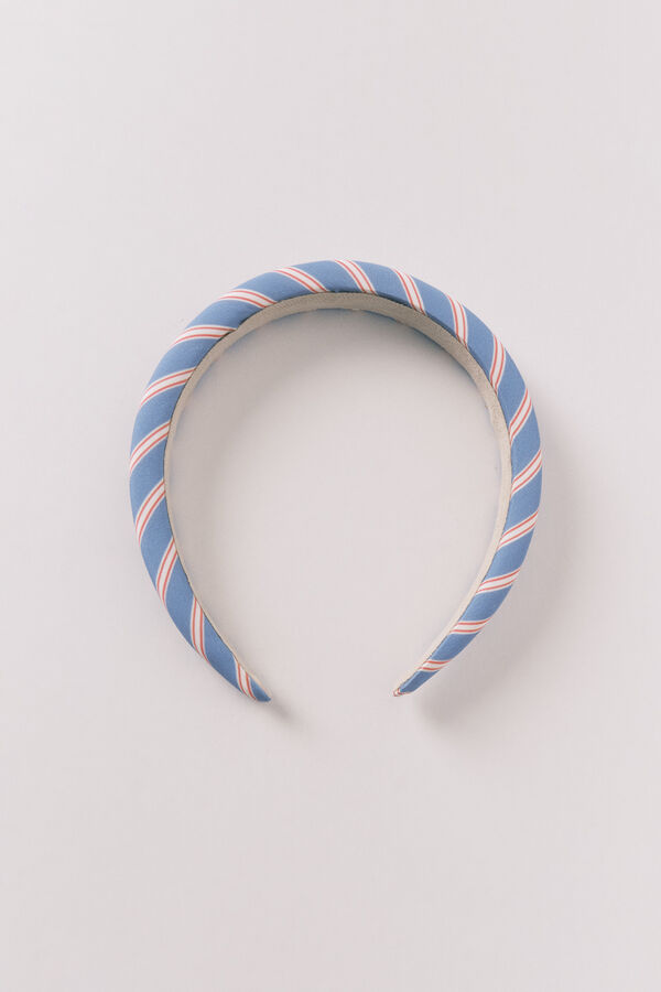 Women'secret Blue striped print headband blue