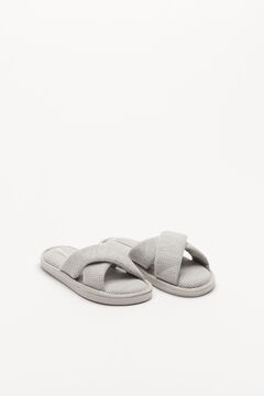Womensecret Grey crossover slippers grey