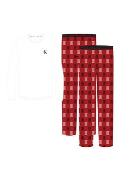 Womensecret Set de pijama de algodón con logo. estampado