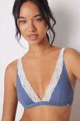 Womensecret Fantastic Soutien-gorge triangle dos nu coton bleu clair bleu