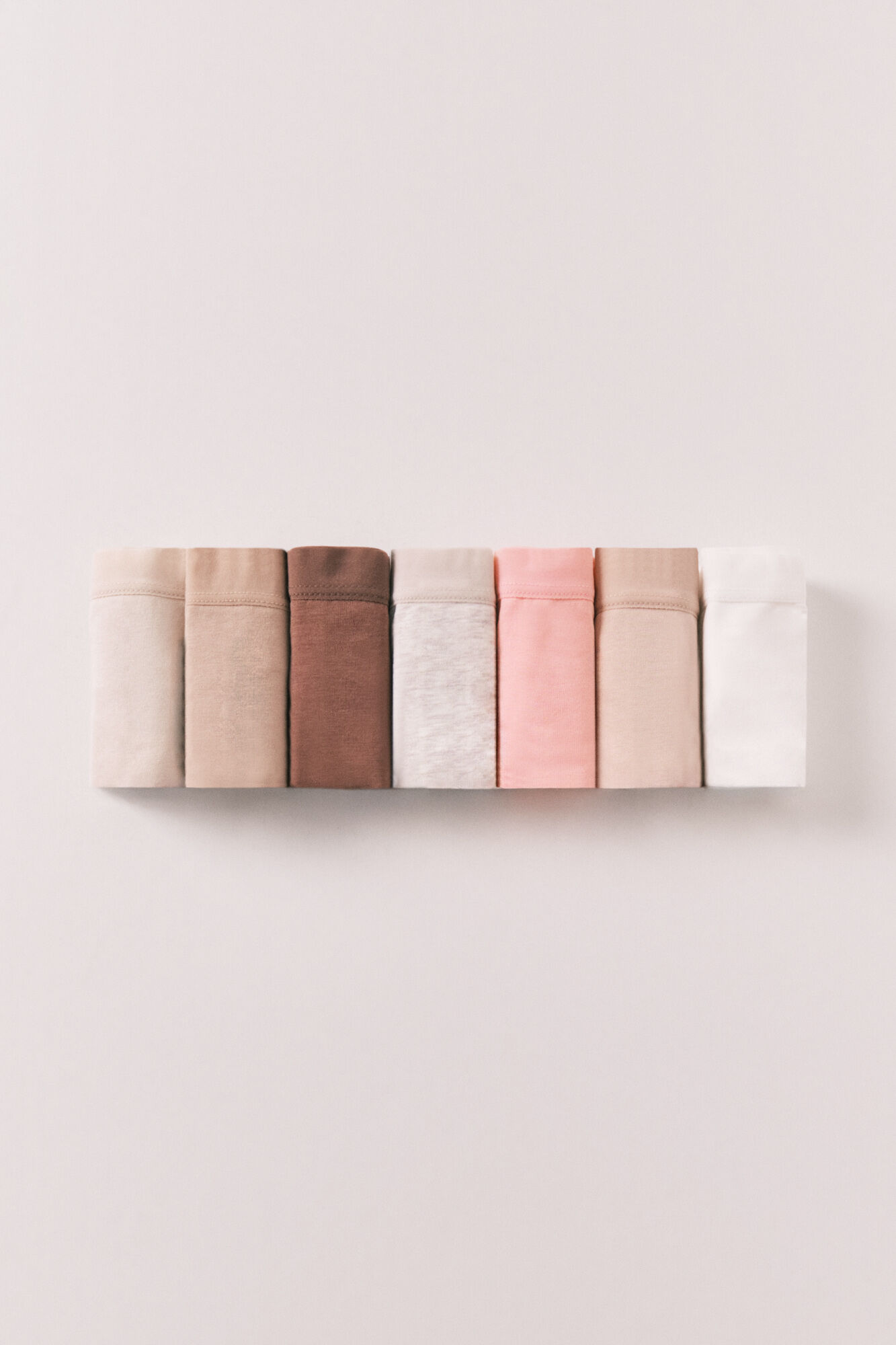 Women'secret Pack 7 plain neutral cotton classic panties