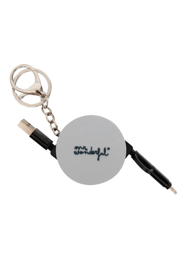 Womensecret Key ring with phone charging cable - Get ready, world! printed