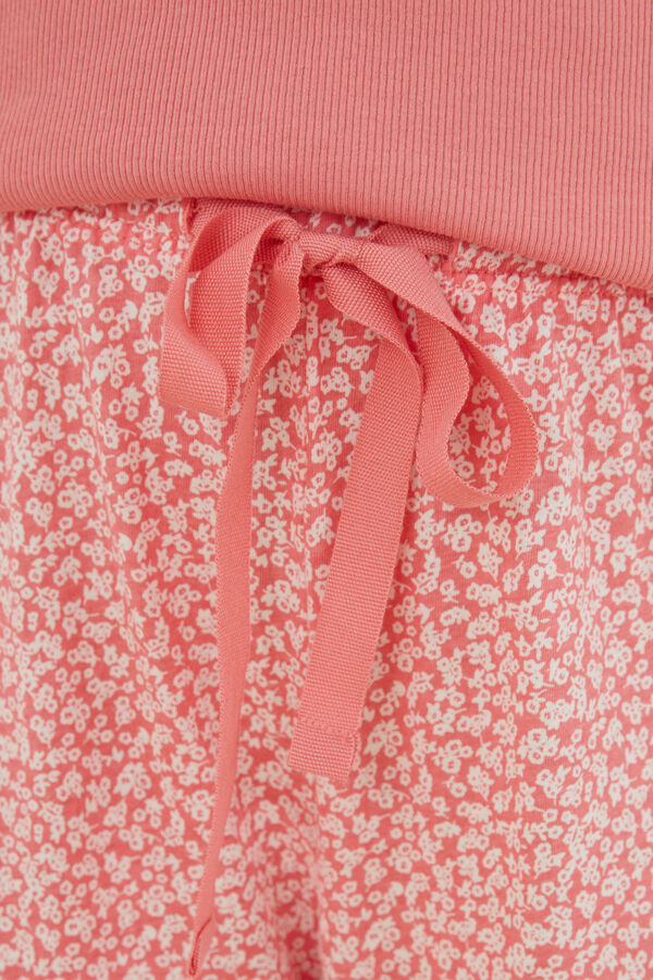 Womensecret Pijama 100% algodón coral multiflor coral