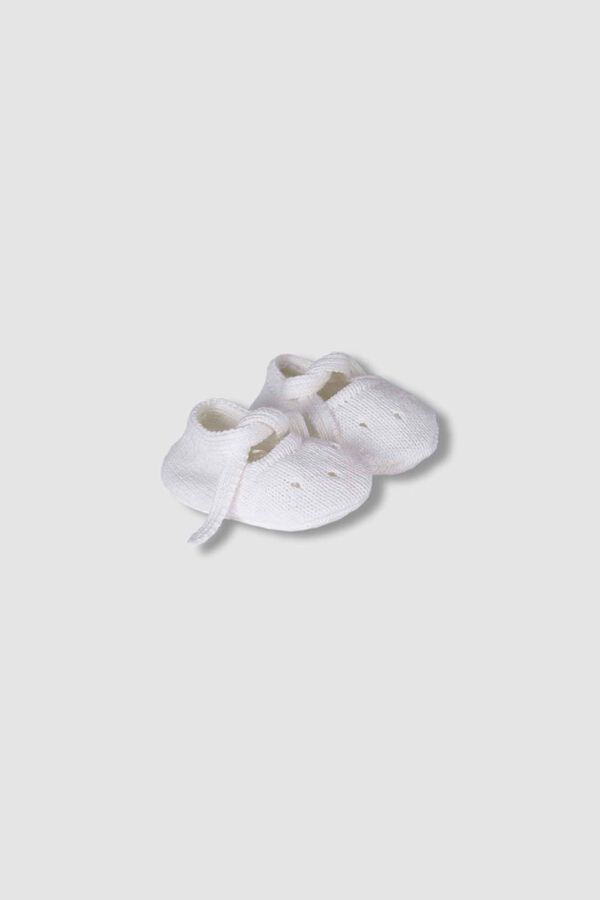 Womensecret White bootees with pointelle blanc