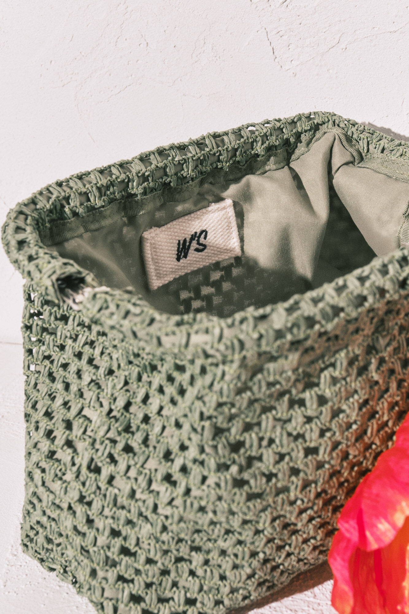 Women'secret Large raffia floral vanity case