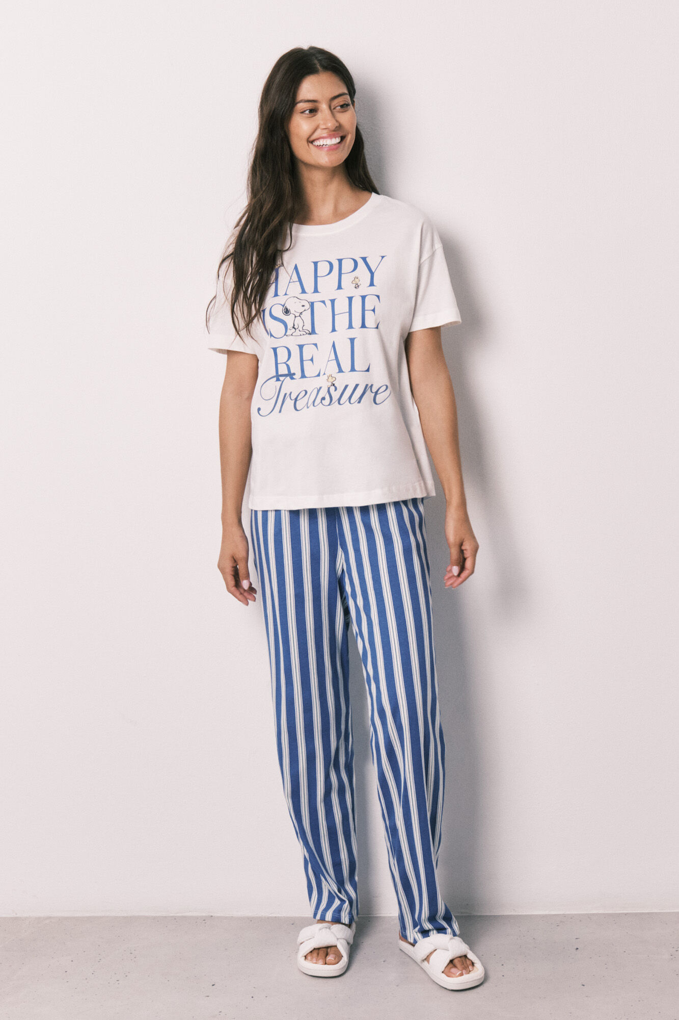 Women'secret Cotton Snoopy short sleeve pyjamas HAPPY