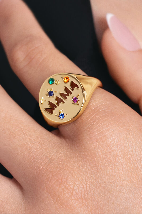 Singularu Anillo Mam&aacute; Ba&ntilde;o Oro amarillo