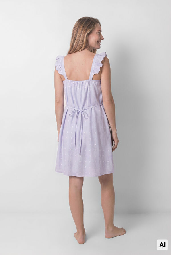 Women'secret Nuisette maternity &agrave; bretelles &agrave; volant en coton bleu bleu