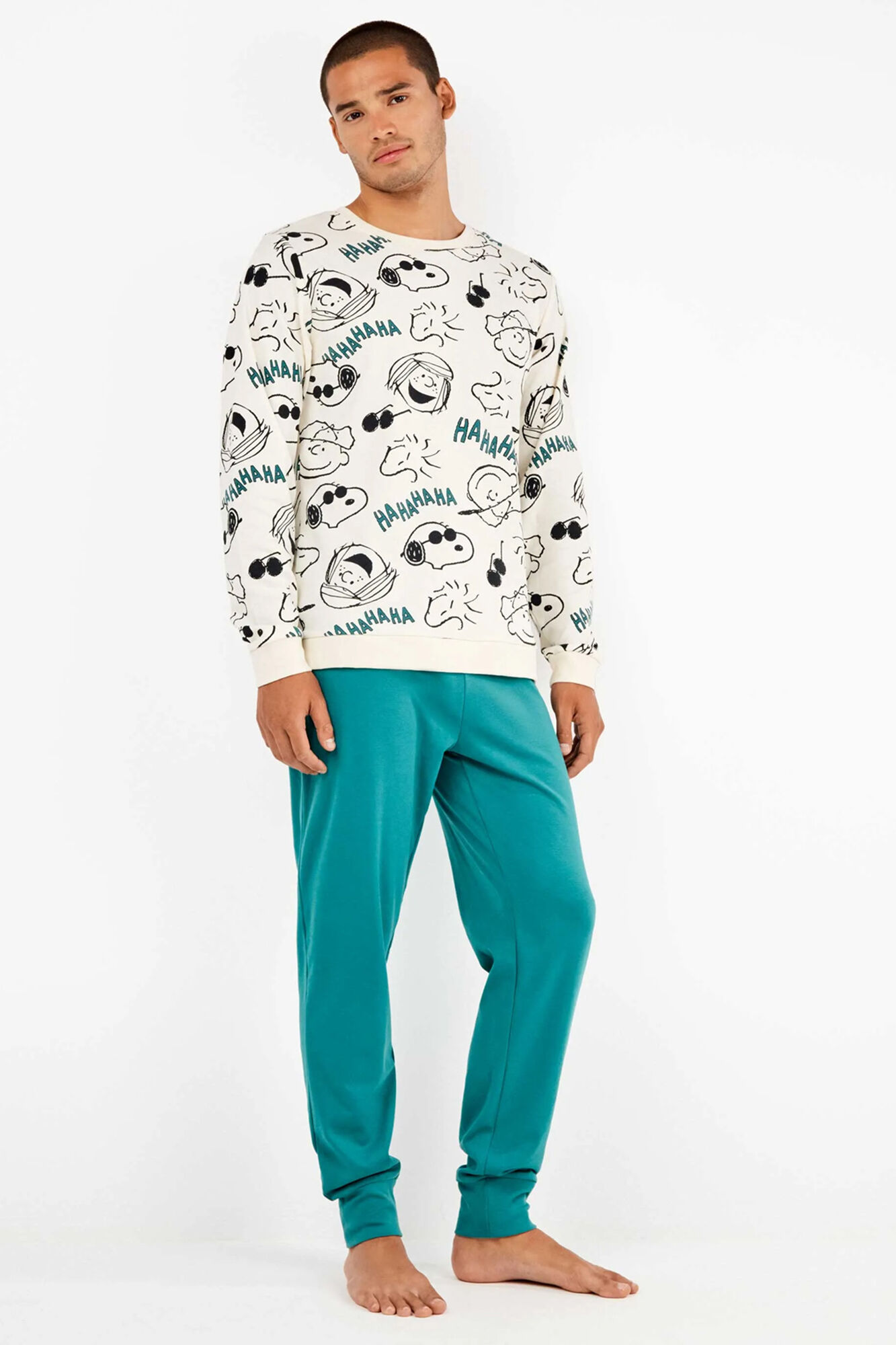 Gisela Conjunto pijama hombre Snoopy en punto interlock