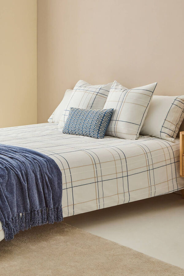 Textura Funda N&oacute;rdica Textura L&iacute;neas blanco