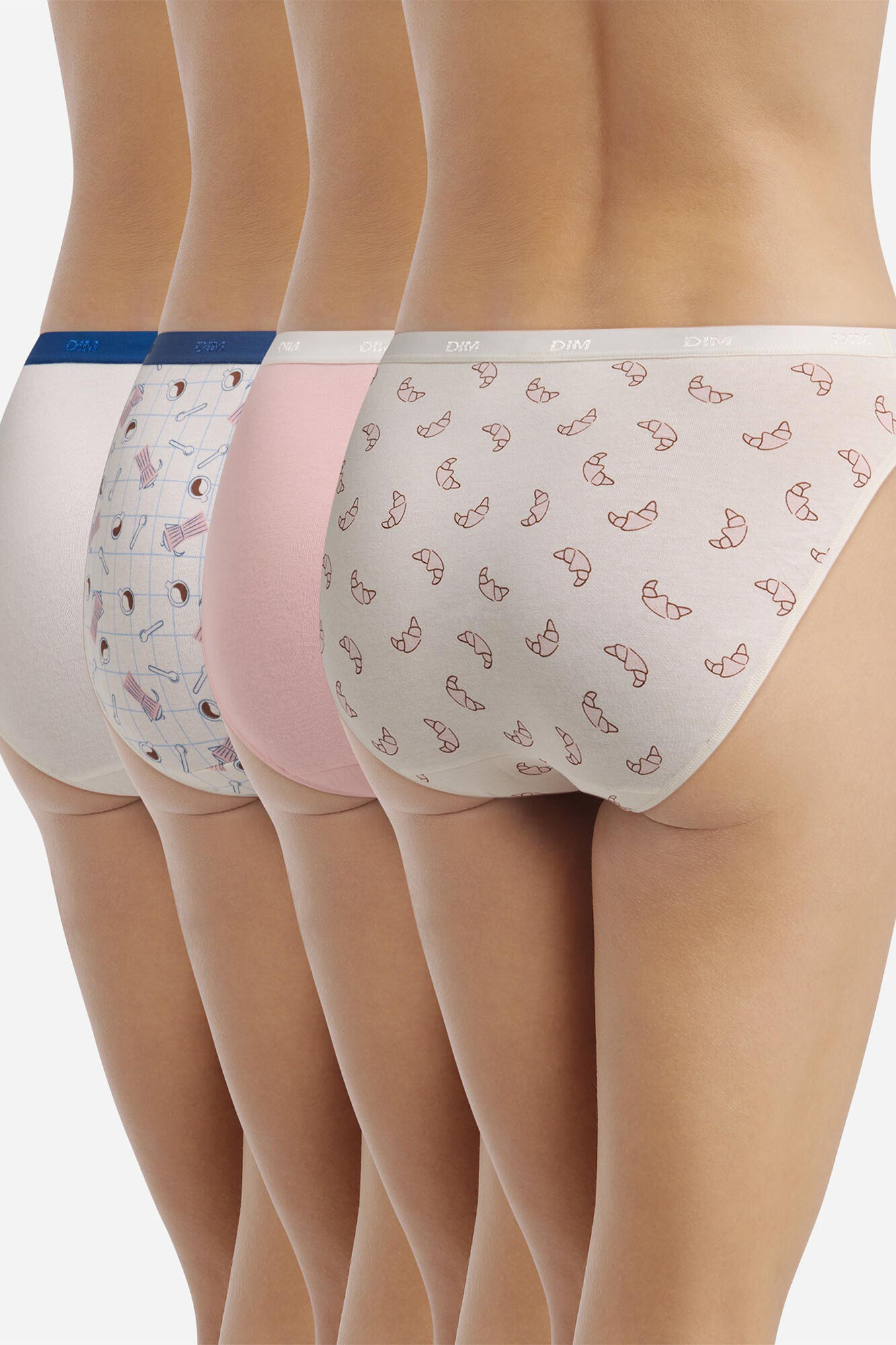 DIM Pack of 4 cotton slips DIM Pockets