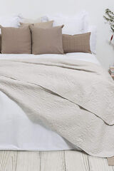 Womensecret Sábana algodón percal bordado crochet. Cama 180-200cm. blanco