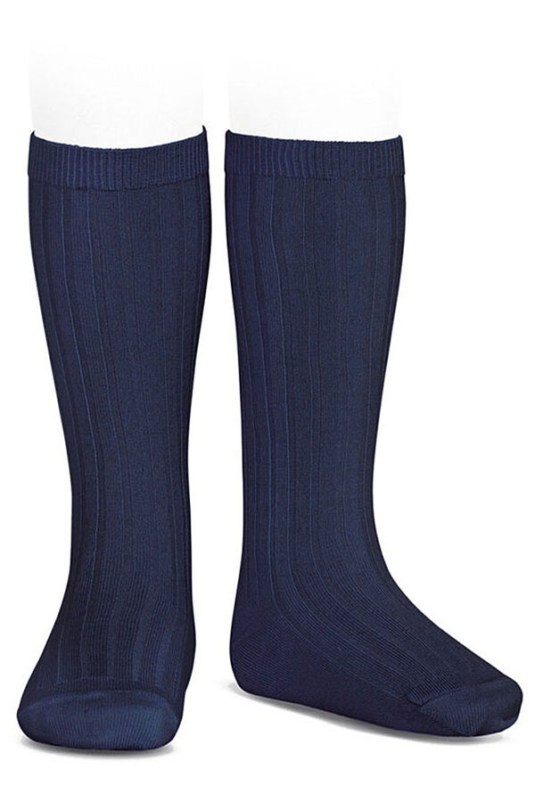 Condor Calcetines altos b&aacute;sicos canal&eacute; azul