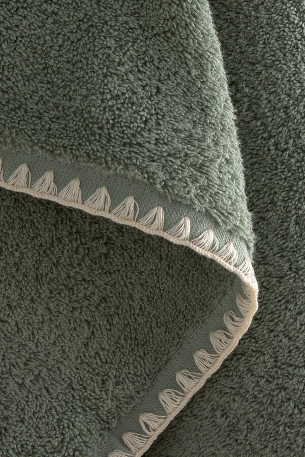 Textura Floral jacquard terry towel nude