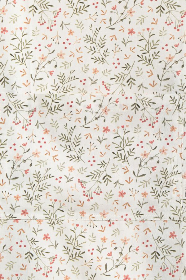 Textura Floral cotton apron printed