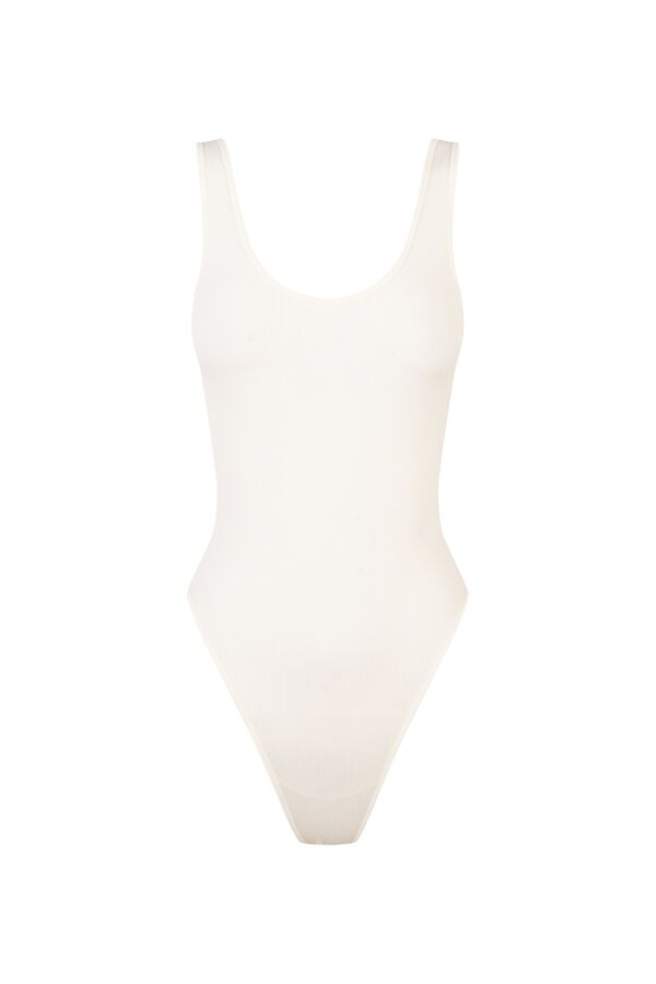 HI&BYE Body sans coutures c&ocirc;tel&eacute; beige beige