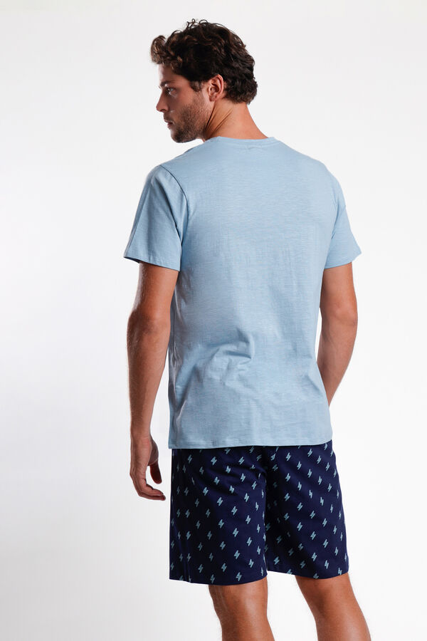 Womensecret MR WONDERFUL Batteries short-sleeved pyjamas for men kék