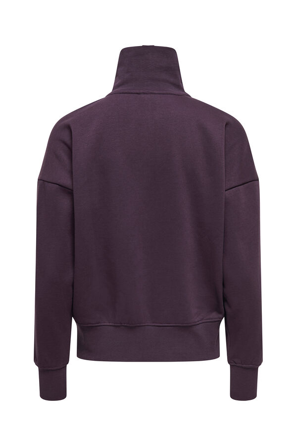 Only Play Sudadera oversized cuello alto morado/lila