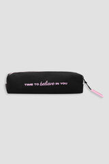 Womensecret Pink pencil case - Time to believe in you estampado