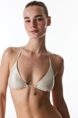 Penti Shimmer non-wired halterneck bikini top beige