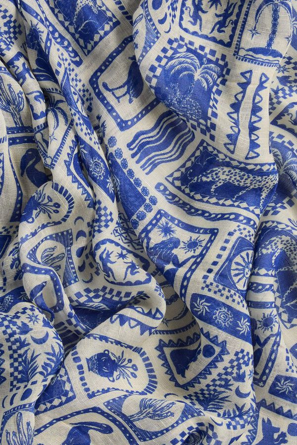 Pieces Printed ECOVERO&trade; viscose scarf grey