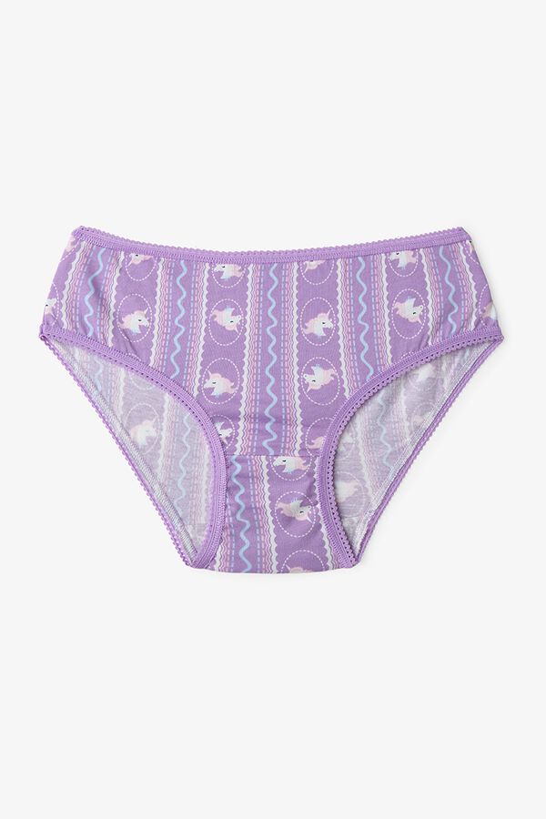 Penti Pack 5 bragas cl&aacute;sicas unicornios rosa