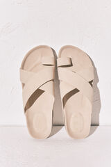 Women'secret Beige cross-strap bio sandal nude
