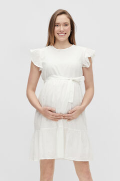 Womensecret Vestido corto de algodón maternity blanco