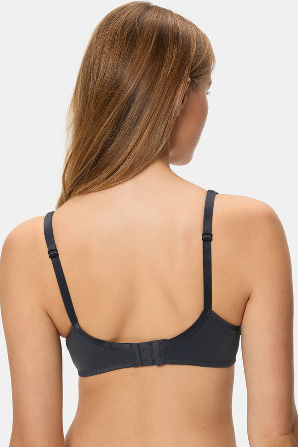 DIM Suti&atilde; generoso com aro de alta capacidade  cinzento