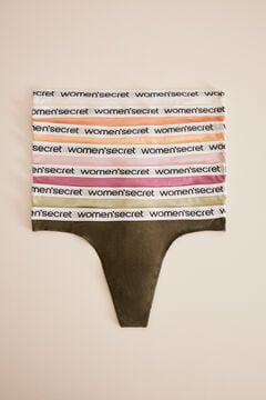 Womensecret Pakovanje od 7 pari pamučnih tangica sa logotipom Print