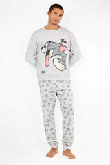 Gisela Tom & Jerry men's jersey-knit pyjamas set Grau