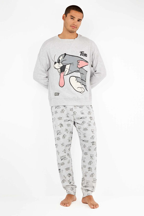 Gisela Tom & Jerry men's jersey-knit pyjamas set Grau