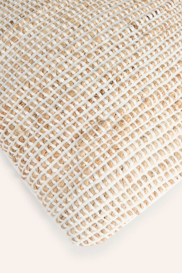 Womensecret West ecru cotton and jute cushion cover imprimé