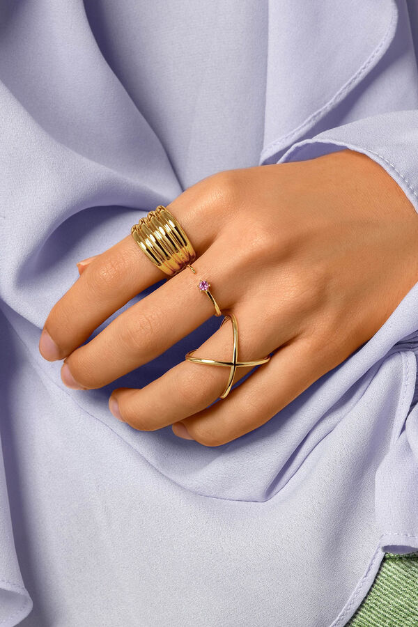 Womensecret Sophie Lavande gold-plated silver ring rávasalt mintás