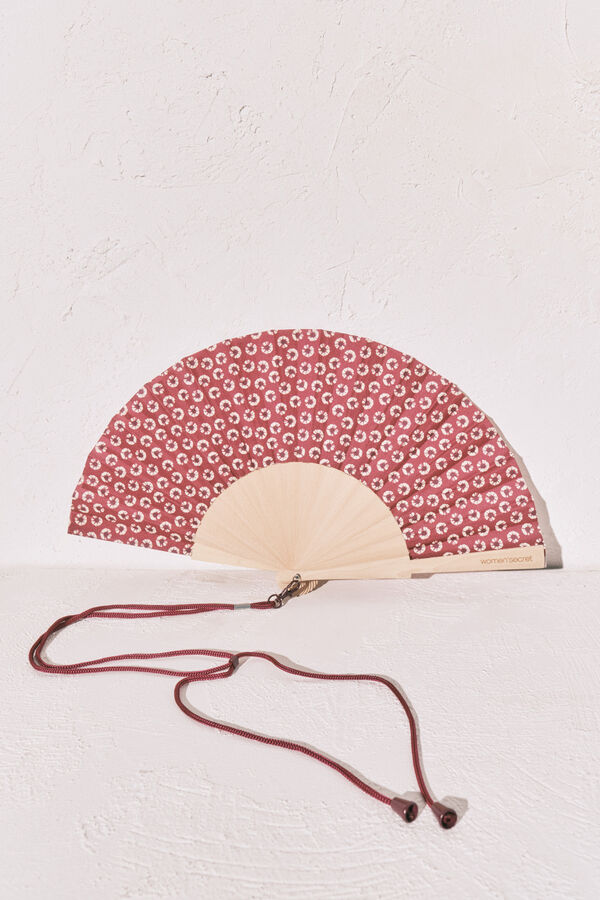 Women'secret Bicolour printed maroon fan brown