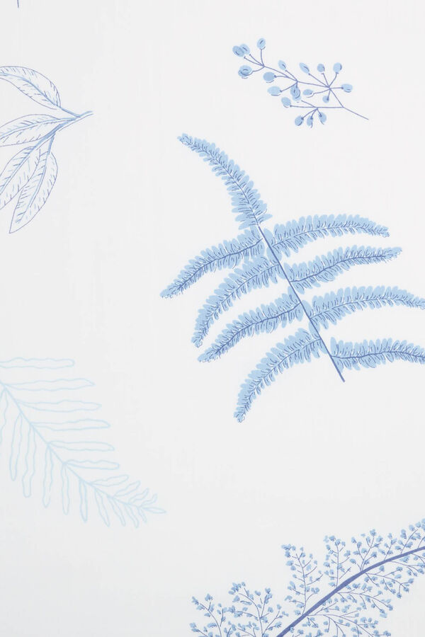 Womensecret Leaf print cotton cushion cover blue