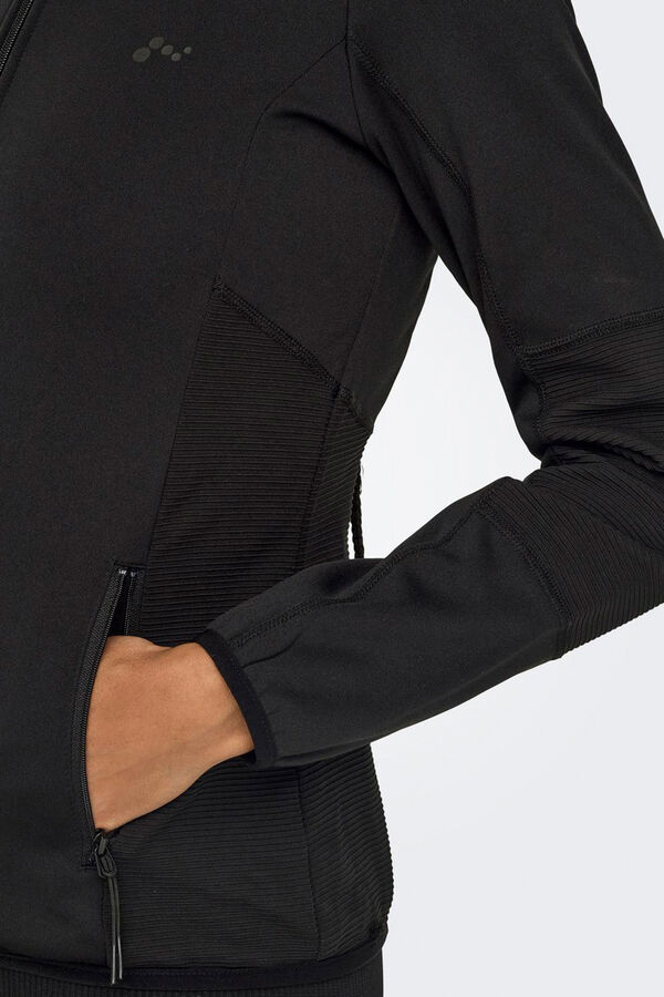 Only Play Technische Jacke mit Fleece Schwarz