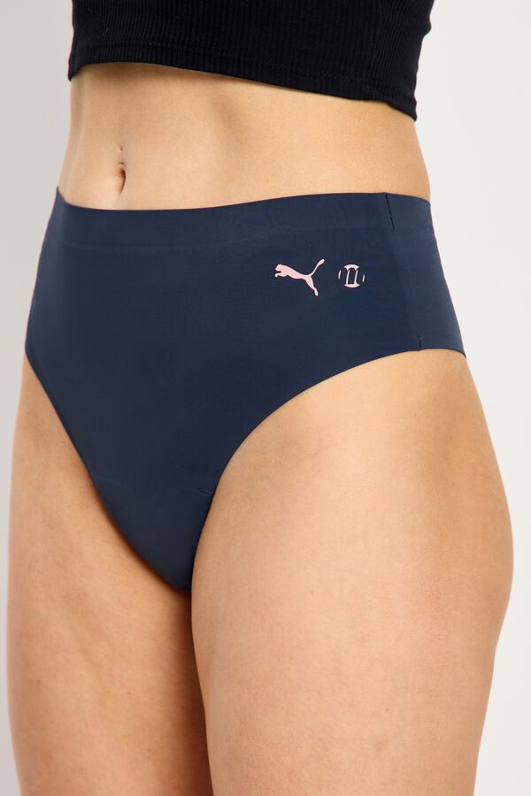 Modibodi Puma Braga Menstrual Brasile&ntilde;a Seamless Flujo Abundante Blue azul