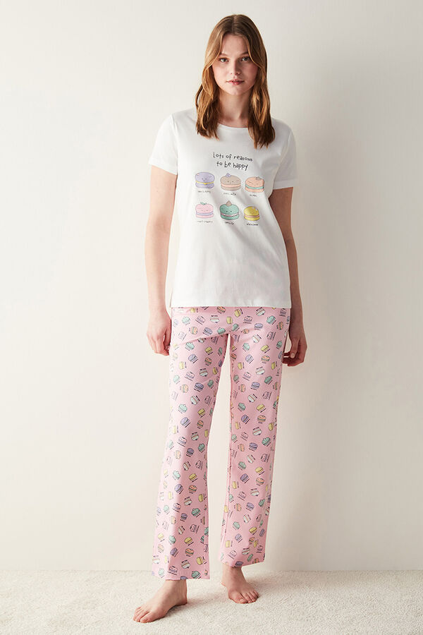 Penti Macaron Pink Pants Pajama Set pink