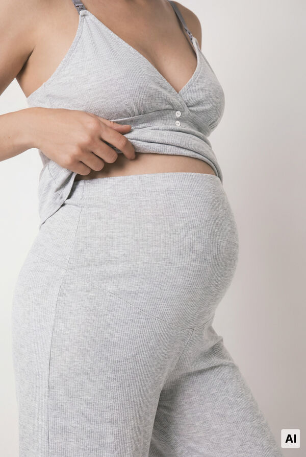 Women'secret Grey maternity long pyjamas grey