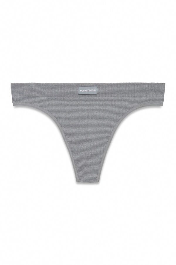 Women'secret Light grey seamless thong panty grey