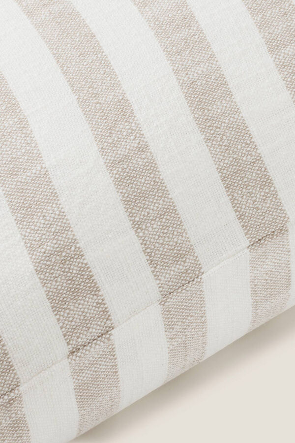 Womensecret Striped cotton cushion cover Smeđa