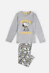 Admas Pijama Ni&ntilde;a Snoopy Funny gris